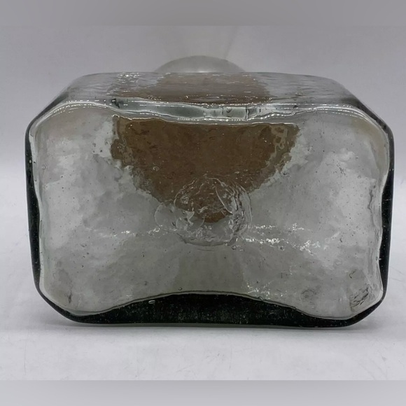1980's Mexican Hand Blown Glass Decanter with Mercury Glass Sphere Stopper MINT! - Picture 5 of 5